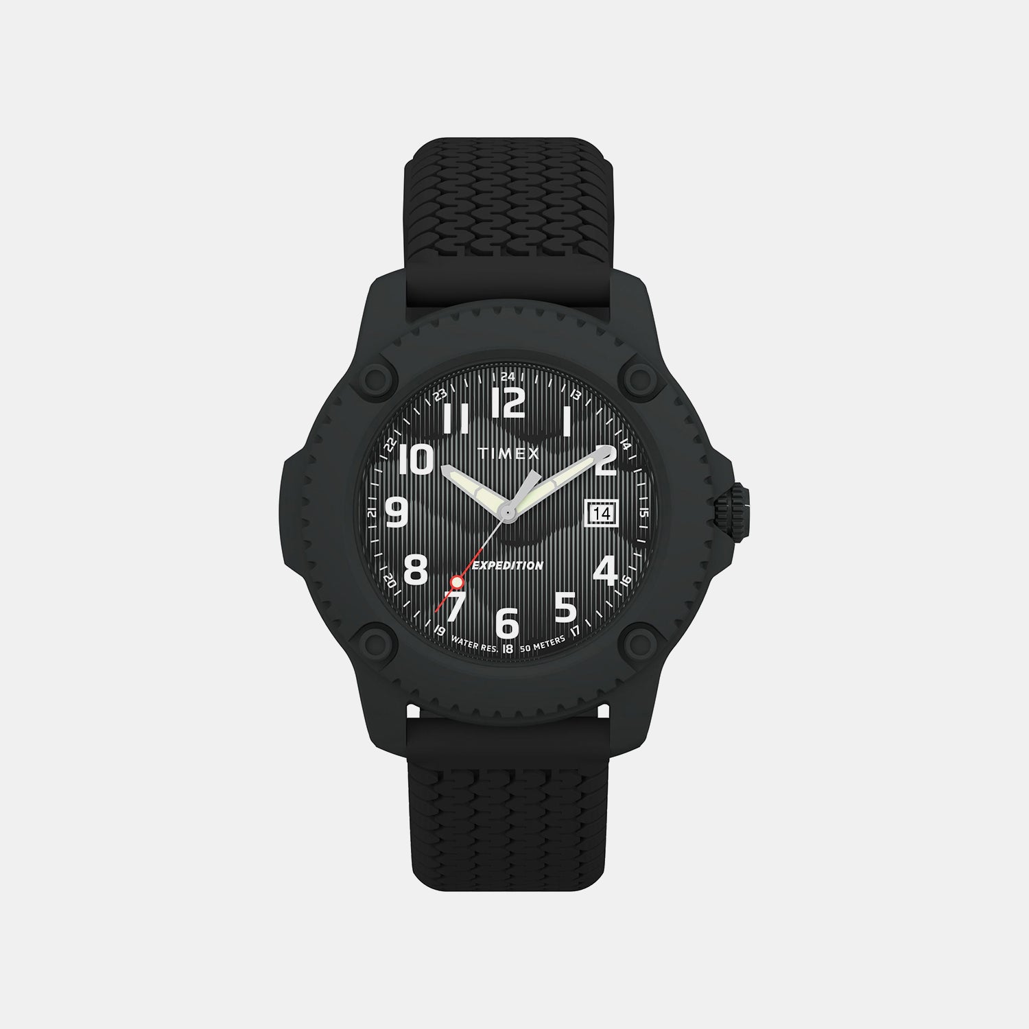 Expedition Timber Men Quartz Black Dial Analog Silicone Watch TW4B34800UJ