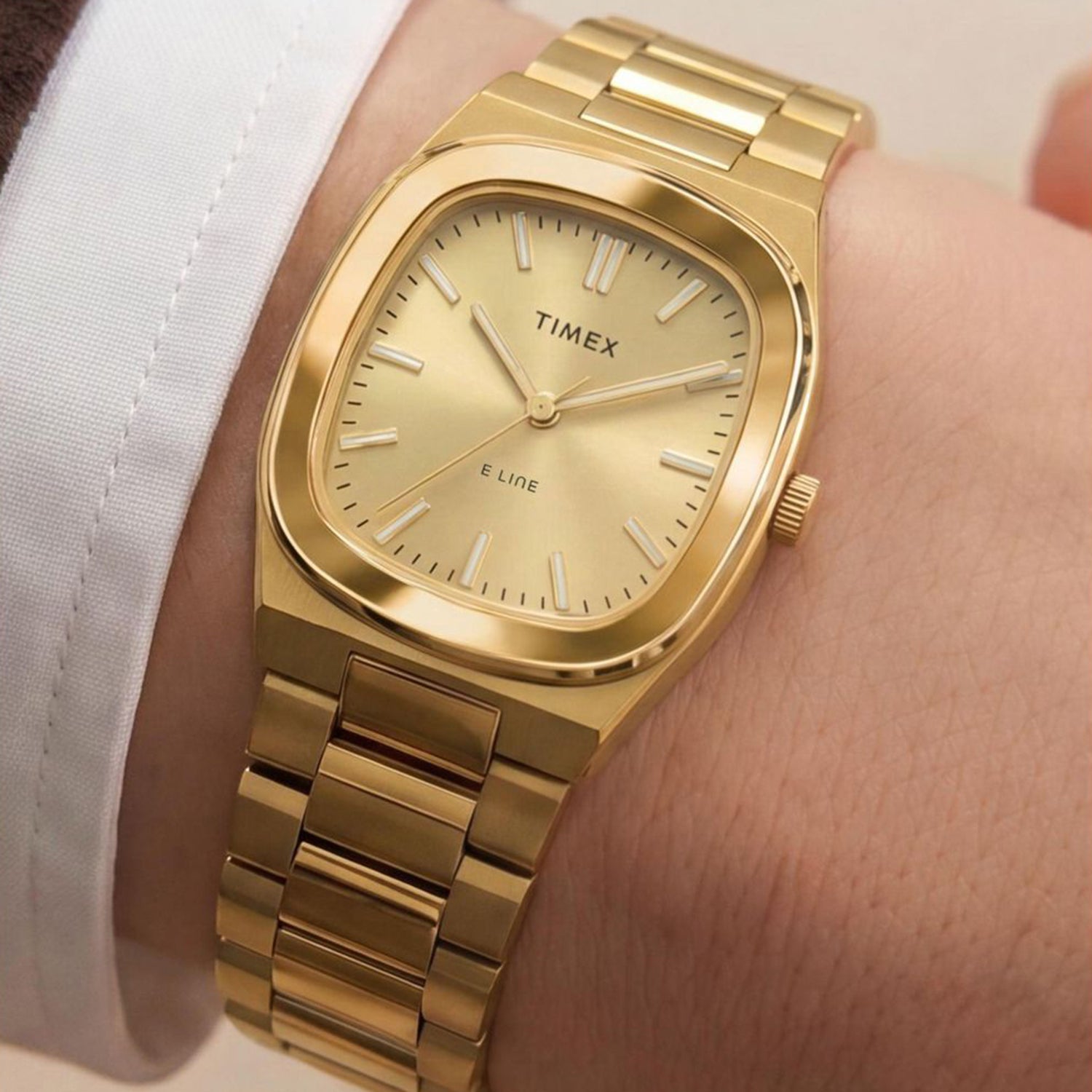 Women Quartz Champagne Dial Analog Stainless Steel Watch TW6A00900UJ