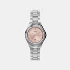 Women Quartz Pink Dial Analog Metal Watch TW6A05800UJ