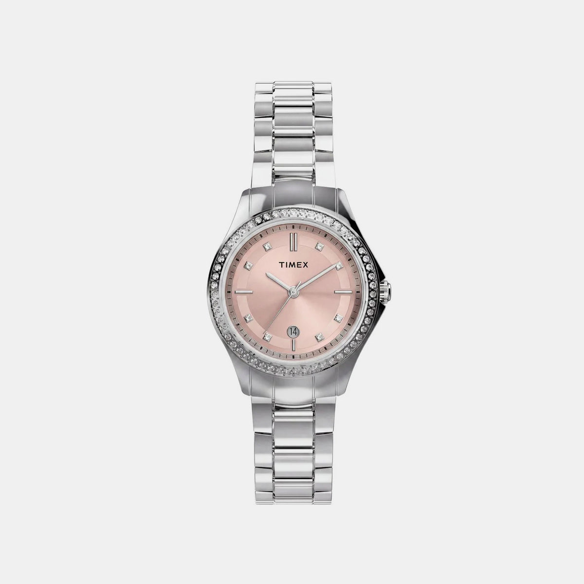Women Quartz Pink Dial Analog Metal Watch TW6A05800UJ