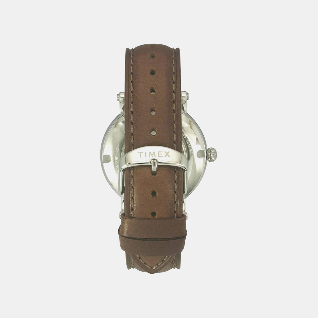 E Class Men Automatic Green Dial Analog Leather Watch TWEG16717