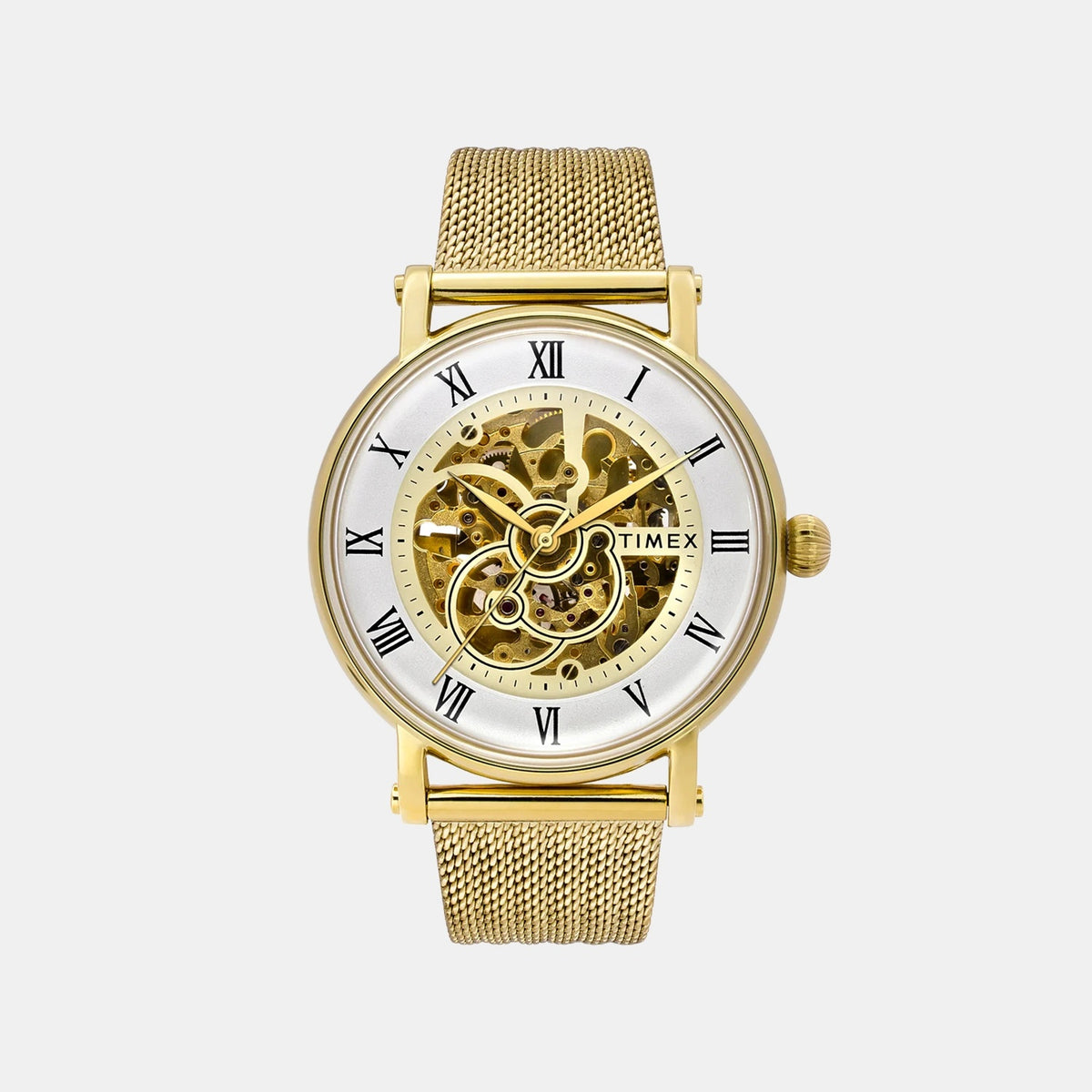 Signio Men Automatic White Dial Analog Mesh Watch TWEG16722