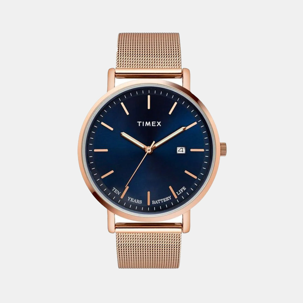Men Quartz Blue Dial Analog Stainless Steel Watch TWEG17704