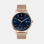 Men Quartz Blue Dial Analog Stainless Steel Watch TWEG17704