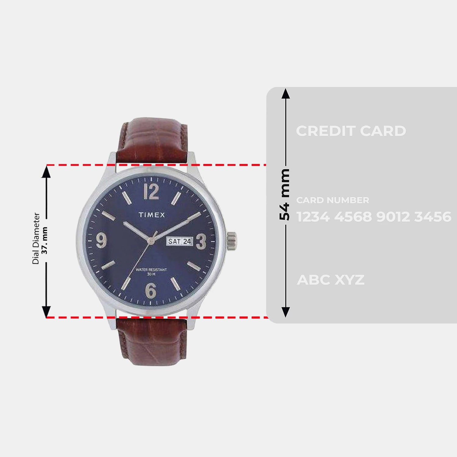Fashion Men Quartz Blue Dial Analog Leather Watch TWEG18400