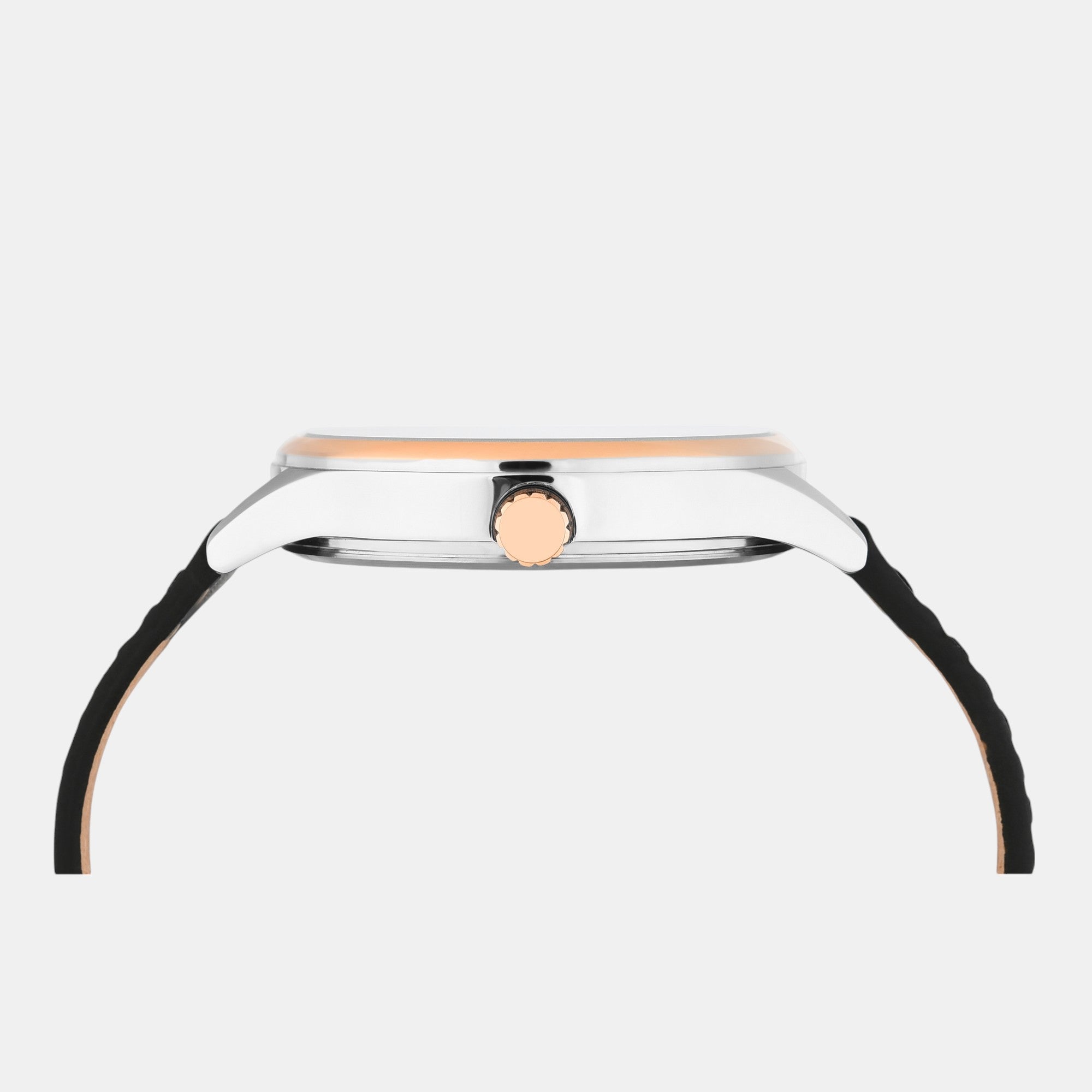 Fashion Men Quartz Silver Dial Analog Leather Watch TWEG18427