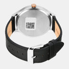 Fashion Men Quartz Silver Dial Analog Leather Watch TWEG18427