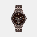 Trendline Men Quartz Brown Dial Multi-Function Stainless Steel Watch TWEG18436