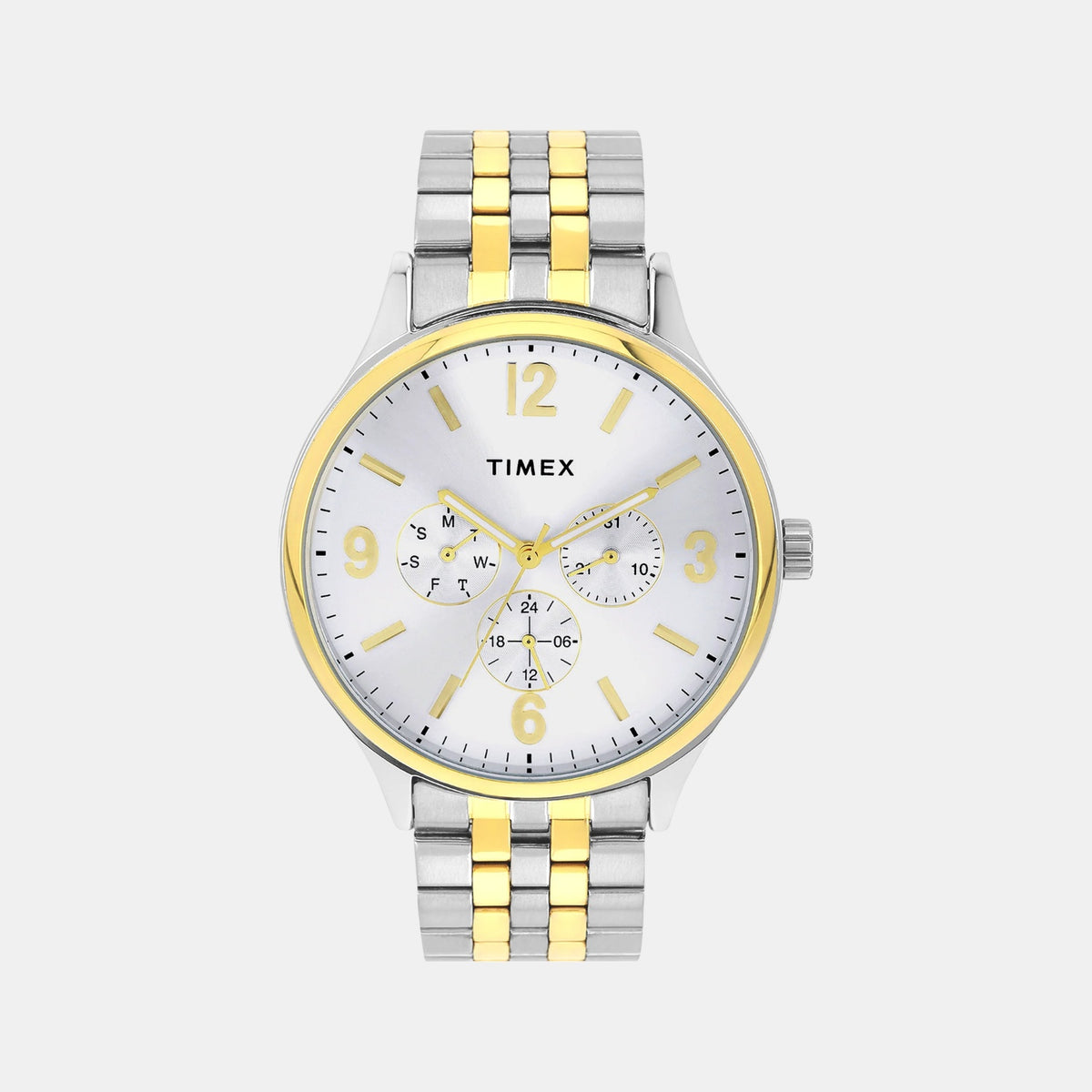 Trendline Men Quartz Silver Dial Multi-Function Stainless Steel Watch TWEG18441