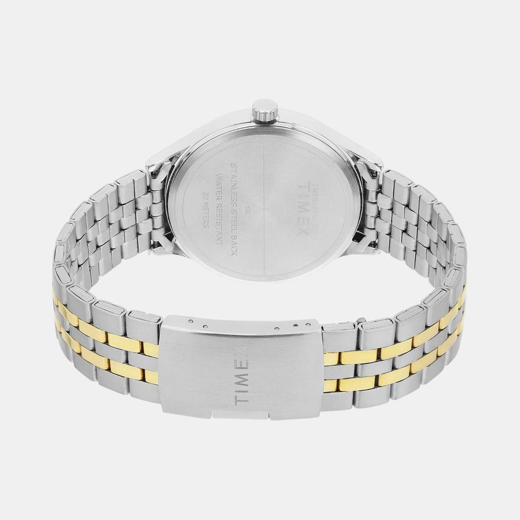 Fashion Men Quartz Silver Dial Multi-Function Stainless Steel Watch TWEG18441