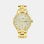 Timex Round Champagne Analog watch