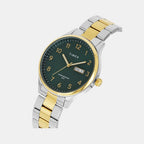 Fashion Men Quartz Green Dial Analog Stainless Steel Watch TWEG18443