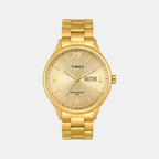 Fashion Men Quartz Champagne Dial Analog Stainless Steel Watch TWEG18444