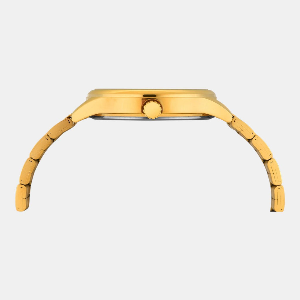 Fashion Men Quartz Champagne Dial Analog Stainless Steel Watch TWEG18444