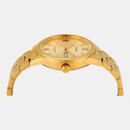 Fashion Men Quartz Champagne Dial Analog Stainless Steel Watch TWEG18444