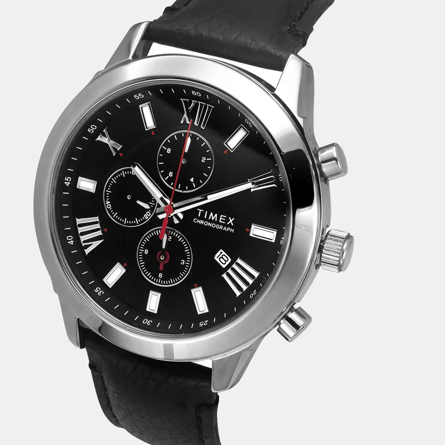 Men Quartz Black Dial Multi-Function Leather Watch TWEG18509-EX