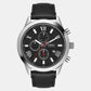 Men's Black Round Chronograph Leather Watch TWEG18509-EX