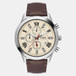 Men's Beigw Round Chronograph Leather Watch TWEG18510-EX