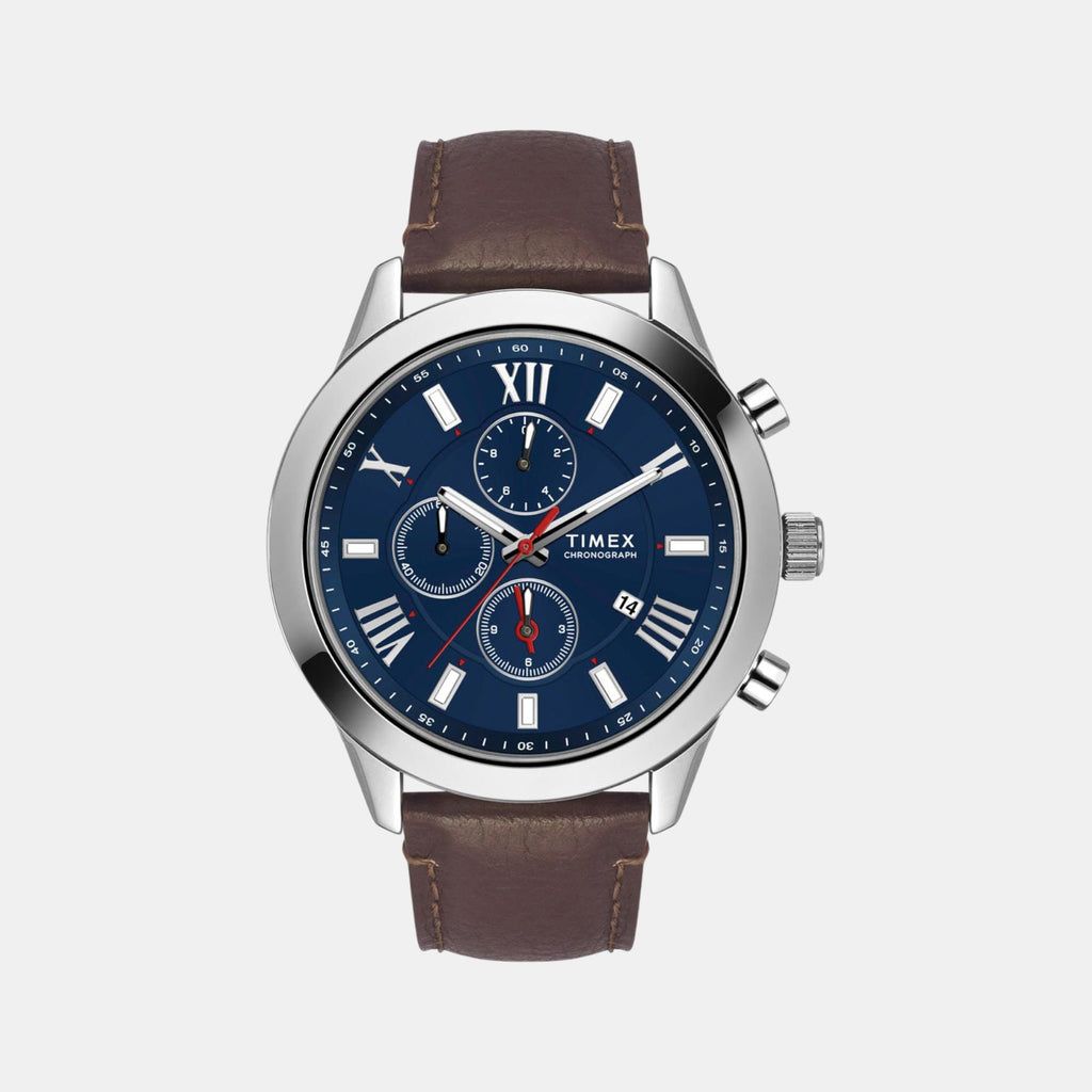 Men Quartz Dial Analog Leather Watch TWEG18511-EX