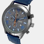 Fashion Men Quartz Grey Dial Chronograph Leather Watch TWEG18513