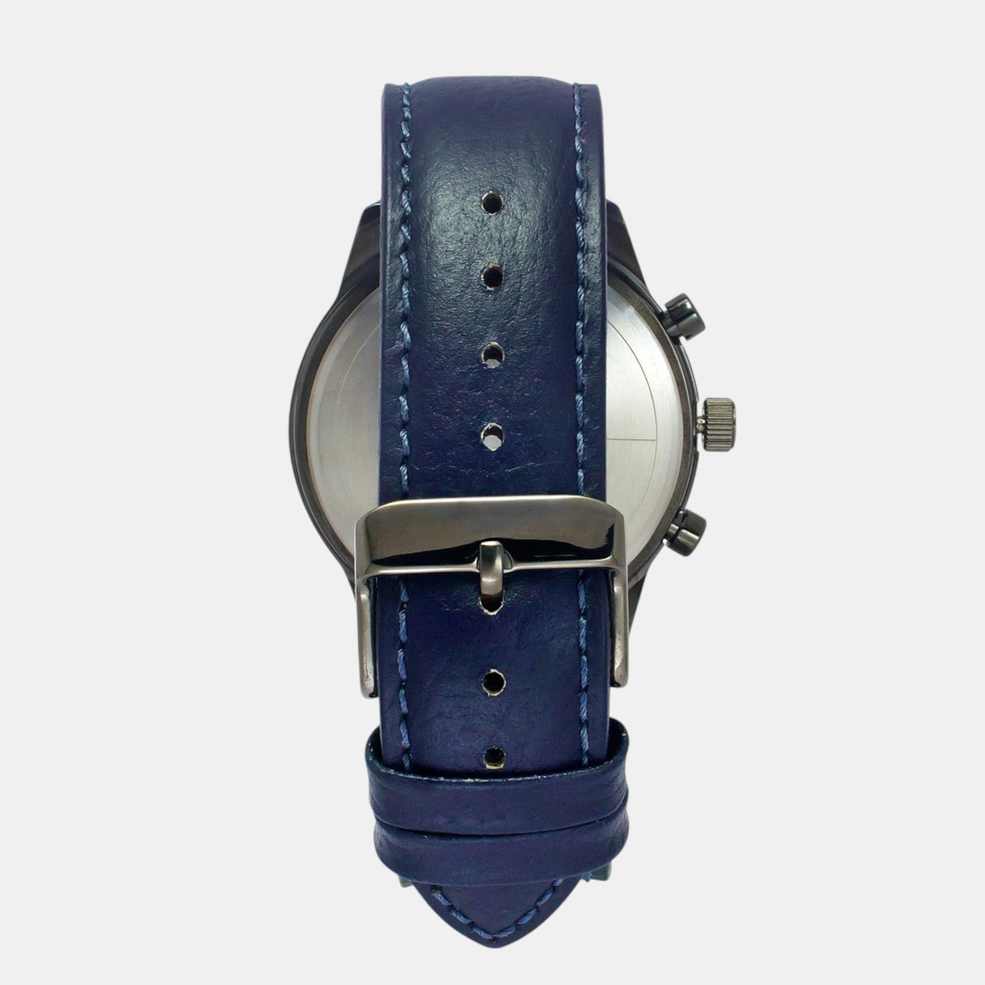 Fashion Men Quartz Grey Dial Chronograph Leather Watch TWEG18513