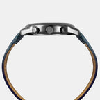 Fashion Men Quartz Grey Dial Chronograph Leather Watch TWEG18513