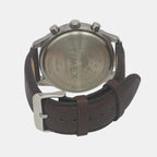 Fashion Men Quartz Warm Grey Dial Chronograph Leather Watch TWEG18514
