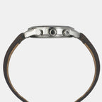 Fashion Men Quartz Warm Grey Dial Chronograph Leather Watch TWEG18514