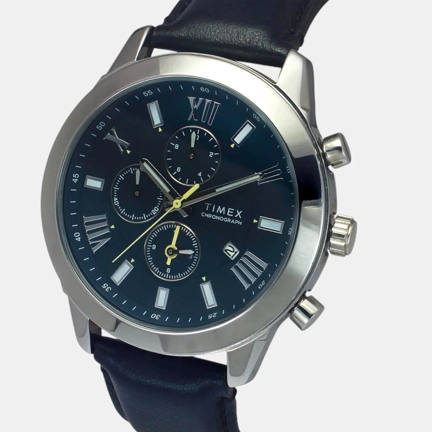 Trendline Men Quartz Teal Dial Chronograph Leather Watch TWEG18515