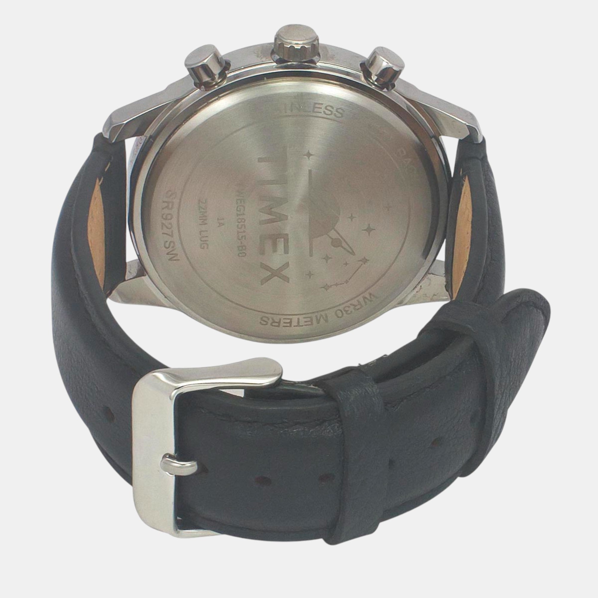 Fashion Men Quartz Teal Dial Chronograph Leather Watch TWEG18515