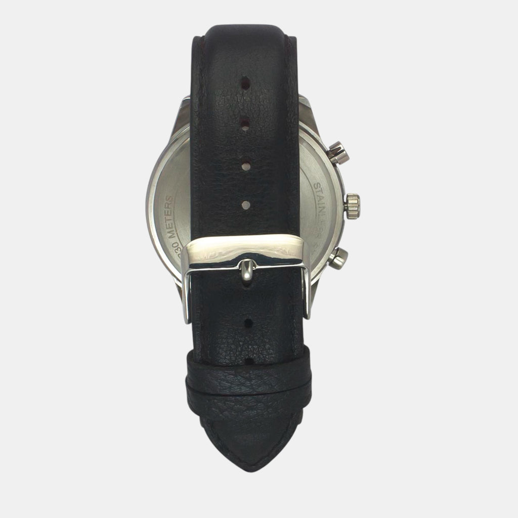 Fashion Men Quartz Teal Dial Chronograph Leather Watch TWEG18515