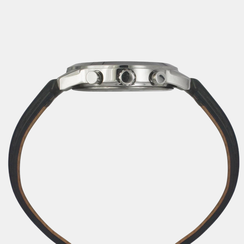 Fashion Men Quartz Teal Dial Chronograph Leather Watch TWEG18515