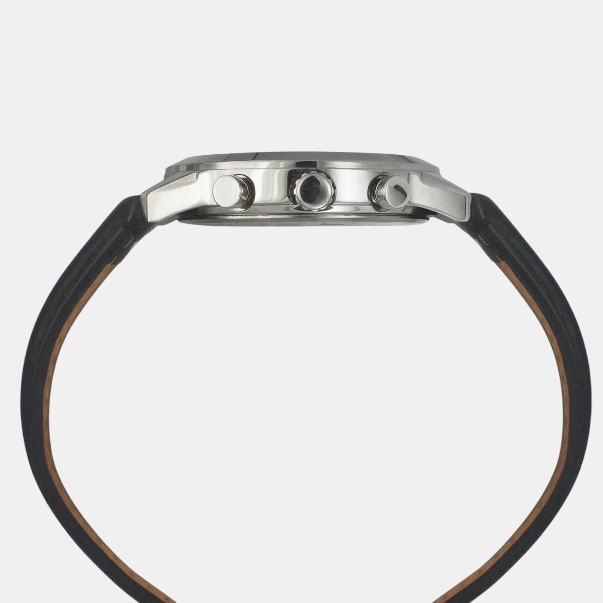 Fashion Men Quartz Teal Dial Chronograph Leather Watch TWEG18515