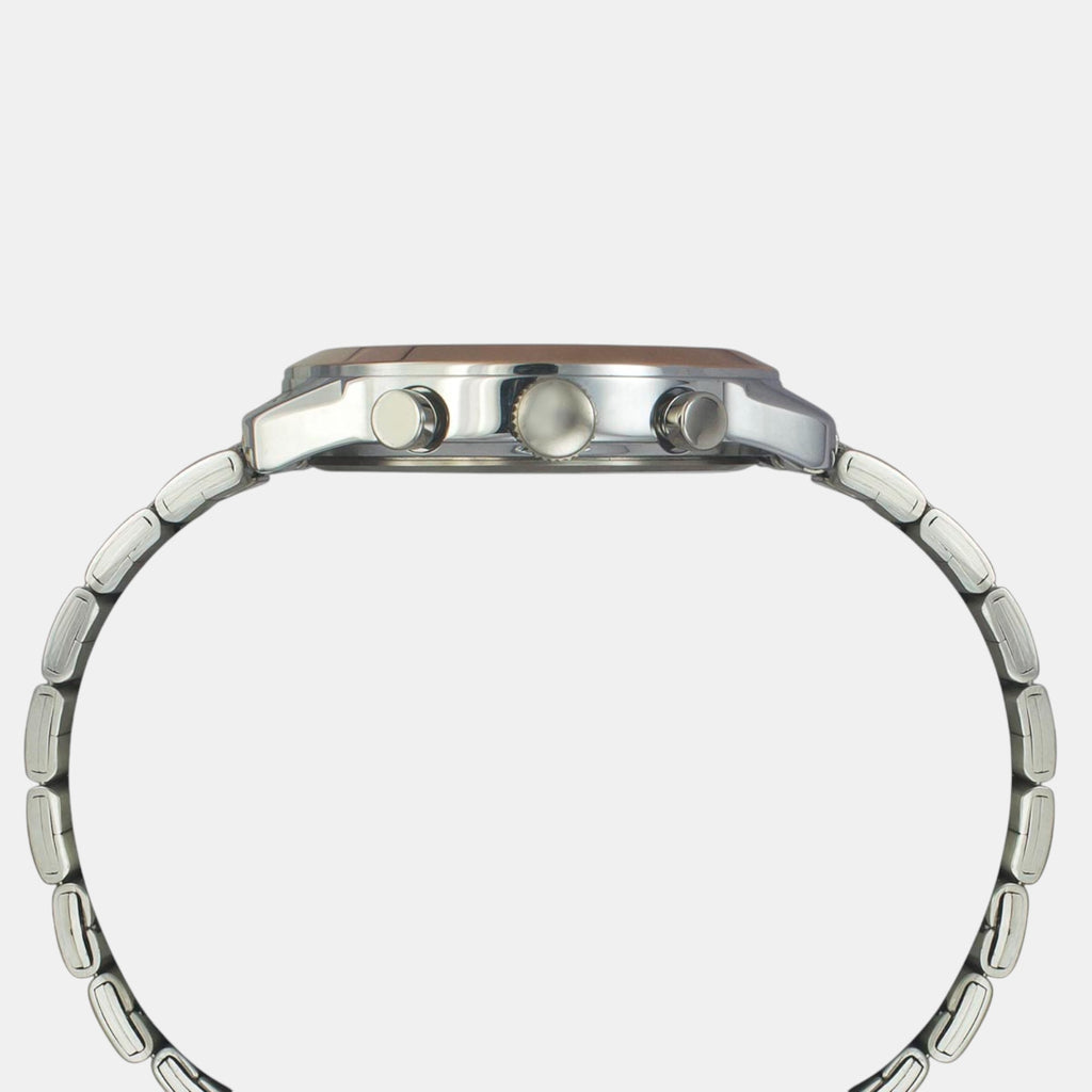 Fashion Men Quartz Blue Dial Chronograph Stainless Steel Watch TWEG18516