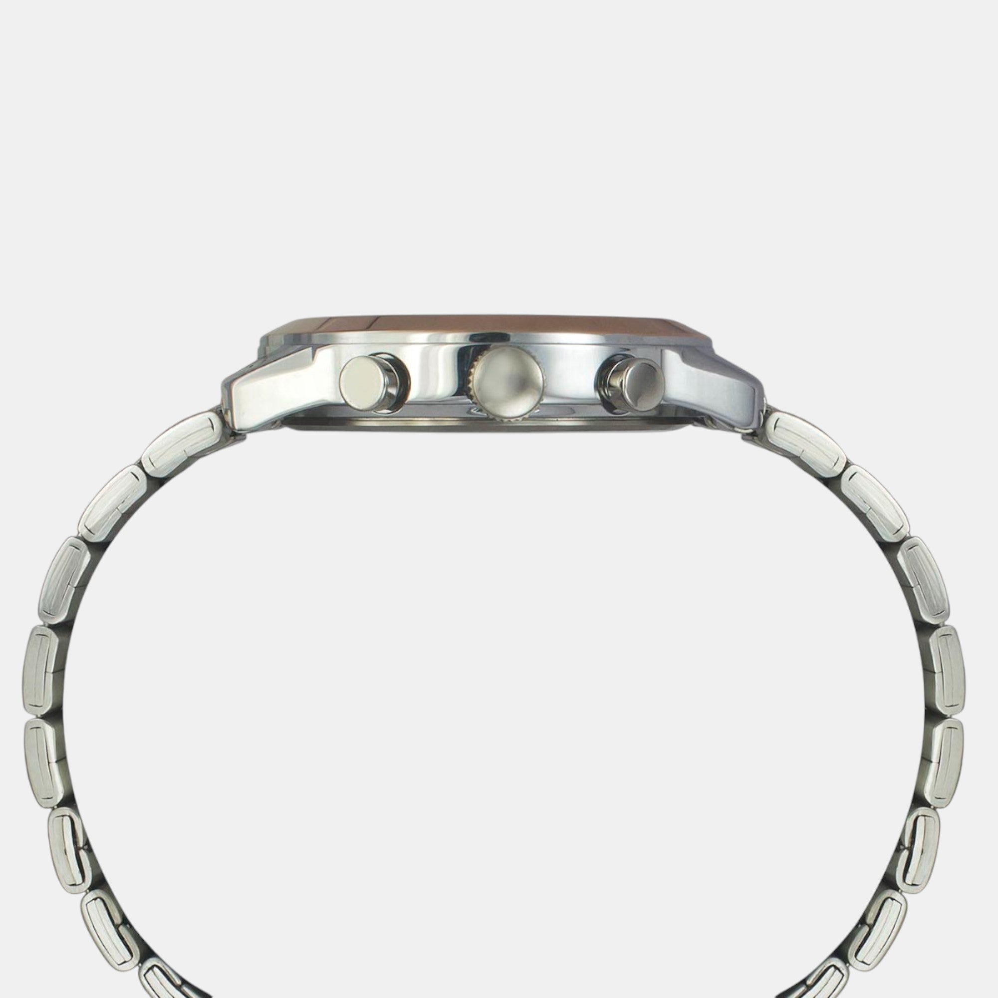 Fashion Men Quartz Blue Dial Chronograph Stainless Steel Watch TWEG18516