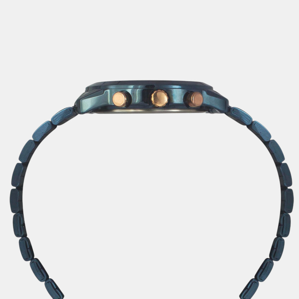 Fashion Men Quartz Blue Dial Chronograph Stainless Steel Watch TWEG18517