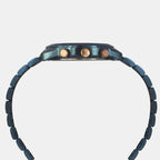 Fashion Men Quartz Blue Dial Chronograph Stainless Steel Watch TWEG18517