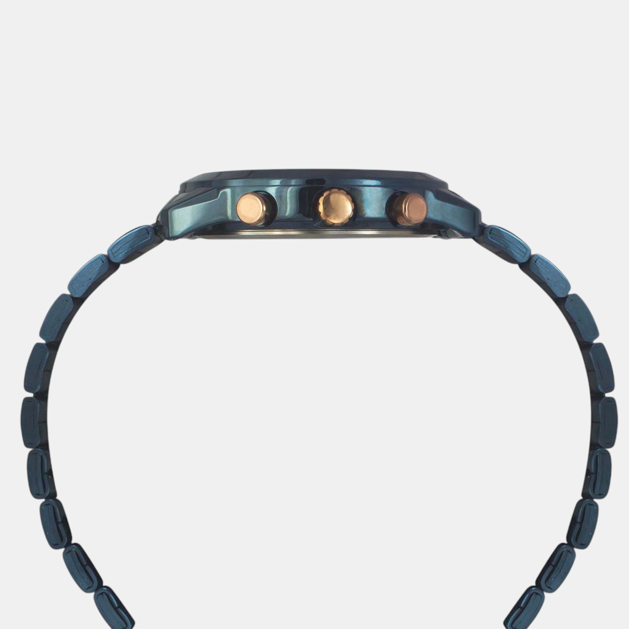 Fashion Men Quartz Blue Dial Chronograph Stainless Steel Watch TWEG18517