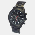 Fashion Men Quartz Black Dial Chronograph Stainless Steel Watch TWEG18518