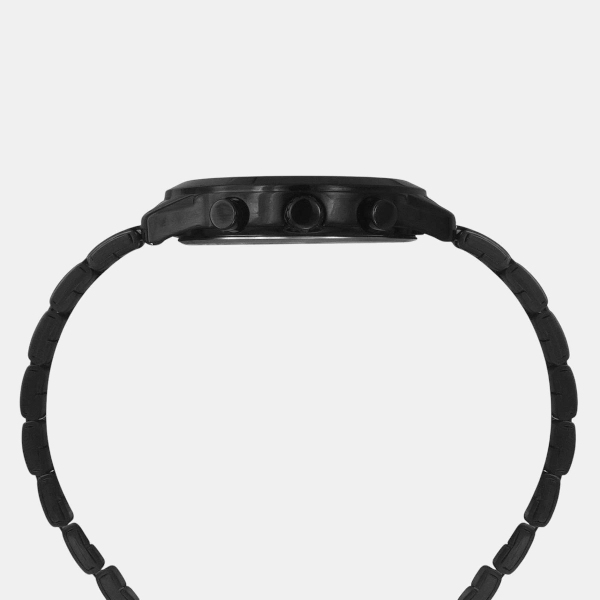 Fashion Men Quartz Black Dial Chronograph Stainless Steel Watch TWEG18518