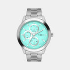 Fashion Men Quartz Tiffany Blue Dial Multi-Function Stainless Steel Watch TWEG18520