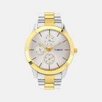 Fashion Men Quartz Silver Dial Multi-Function Stainless Steel Watch TWEG18523
