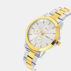 Fashion Men Quartz Silver Dial Multi-Function Stainless Steel Watch TWEG18523