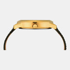 Fashion Men Quartz Champagne Dial Multi-Function Leather Watch TWEG18526