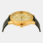 Fashion Men Quartz Champagne Dial Multi-Function Leather Watch TWEG18526