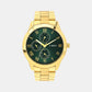 Fashion Men Quartz Green Dial Multi-Function Stainless Steel Watch TWEG18527