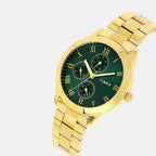 Fashion Men Quartz Green Dial Multi-Function Stainless Steel Watch TWEG18527