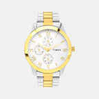 Fashion Men Quartz Silver Dial Multi-Function Stainless Steel Watch TWEG18528