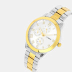 Fashion Men Quartz Silver Dial Multi-Function Stainless Steel Watch TWEG18528