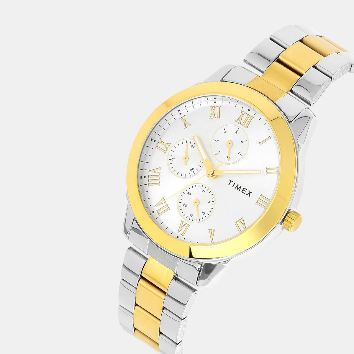 Trendline Men Quartz Silver Dial Multi-Function Stainless Steel Watch TWEG18528